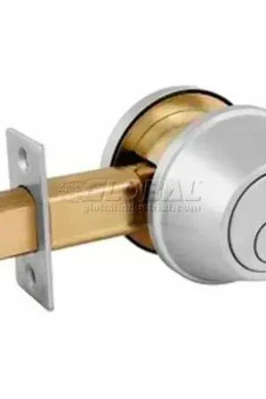 Master Lock® Commercial Single Cylindrical Deadbolt, Brushed Chrome Direct From Factory