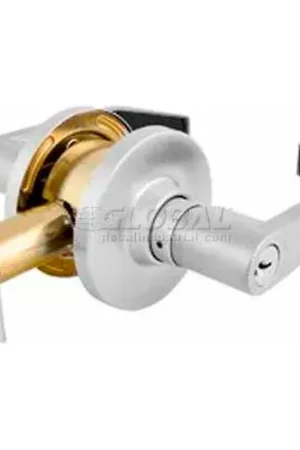Shop Now Master Lock® Commercial Cylindrical Lockset Lever, Keyed Entry, Brushed Chrome