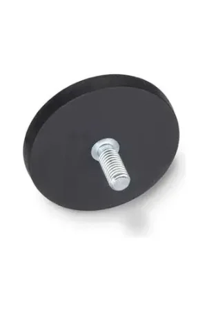 Time-Limited Retaining Magnet Assembly w/ Threaded Stud and Rubber Jacket - 2.60" Dia. Zinc Plated Steel
