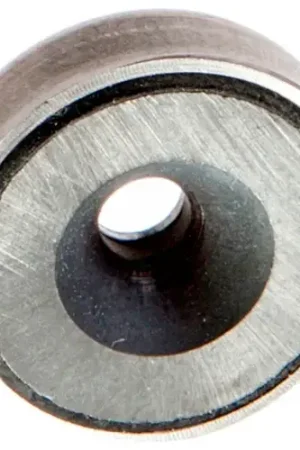 Retaining Magnet Assembly w/ Thru Hole - .79" Dia. Stainless Steel Luxury