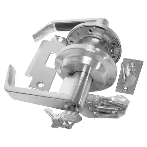 Latest Leverset W/ 2 Step Rose Entry Lock - Dull Chrome Keyed Alike In 2 - Pkg Qty 2