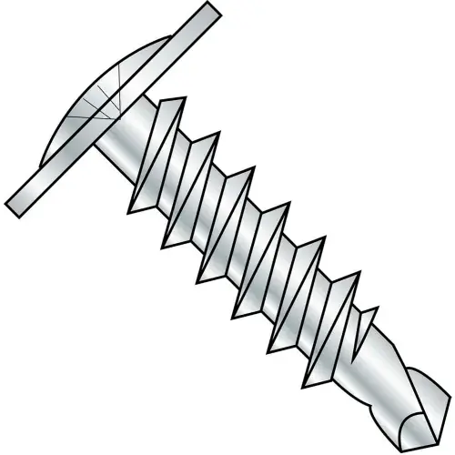 In Demand 8 x 1-1/4 Phillips Modified Truss Head Self Drilling Scew Full Thread Zinc Bake - Pkg of 3000