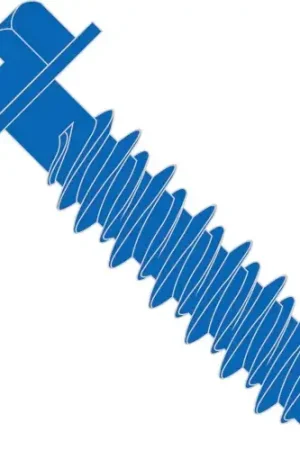 3/16 x 2-1/4 Slotted Hex Washer Concrete Screw With Drill Bit Blue Perma Seal - Pkg of 100 Best Price