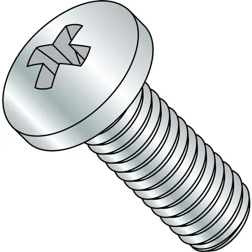 4-40X1/4 Phillips Pan Machine Screw Fully Threaded Zinc, Pkg of 10000 Genuine