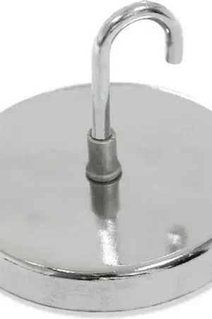 Master Magnetics Ceramic Magnetic Hook MHHH20BX - 20 Lbs. Pull Nickel - Chrome Plating - Pkg Qty 25 Latest