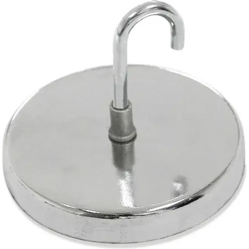 Master Magnetics Ceramic Magnetic Hook MHHH20BX - 20 Lbs. Pull Nickel - Chrome Plating - Pkg Qty 25 Latest
