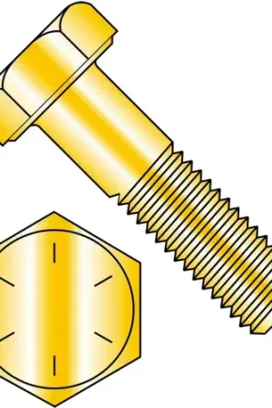 Hex Cap Screw - 1/2-13 x 1-1/2" - Steel - Zinc Yellow - Grade 8 - FT - UNC , Pack of 50 Mega Sale