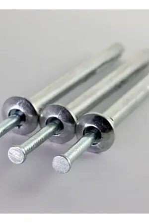 Budget Hammer Drive Anchor - 1/4 x 1-1/2" - Mushroom Head - Alloy Steel - Zinc , Pack of 100