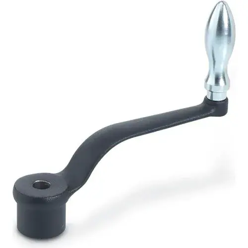 J.W. Winco DIN468 Off-Set Crank Handles, Cast Iron, Revolving, Square Bore - 10mm, 2.4"H Handle New Release