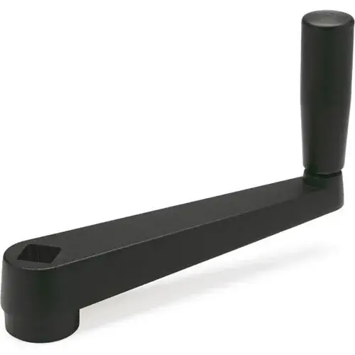 Fresh Stock J.W. Winco GN471.1 Crank Handles, Zinc Die-Cast, Revolving Handle, Thru Square Bore - 1/2", 3.15"L