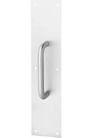 Rockwood Pull Plate, 6"L x 15"H x 3/4, Satin Stainless Steel, 6" CTC Brand New