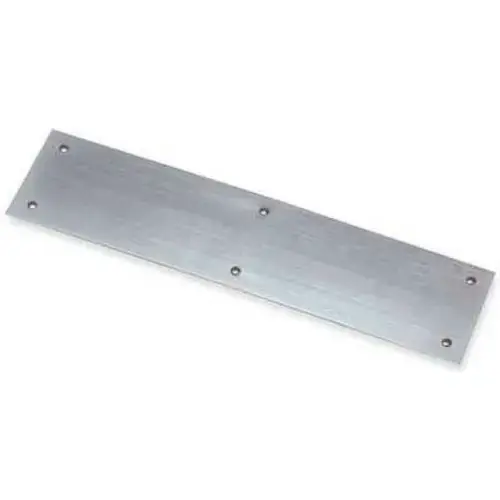 Fan Favorite Rockwood Push Plate, 4"L x 16"H, Satin Aluminum - Pkg Qty 3