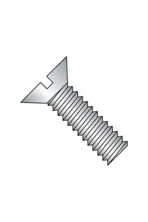 M2 x 0.4 x 10mm Machine Screw - Slotted Flat Head - Steel - Zinc - DIN 125B - Pkg of 100 In Demand