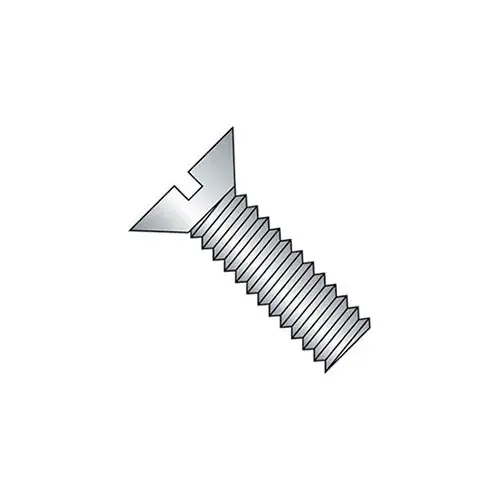 M2 x 0.4 x 10mm Machine Screw - Slotted Flat Head - Steel - Zinc - DIN 125B - Pkg of 100 In Demand