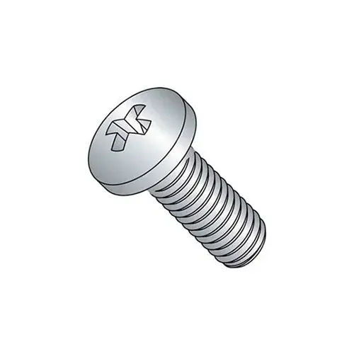 Secure Checkout M6 x 1.0 x 10mm Machine Screw - Phillips Pan Head - Steel - Zinc - DIN 125B - Pkg of 100
