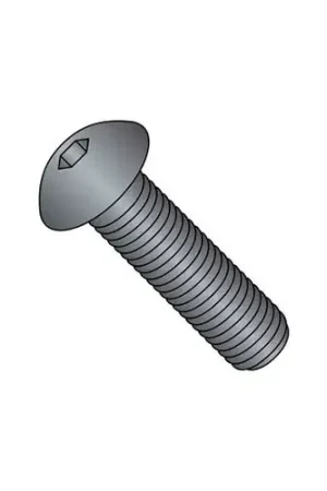 M6 x 1.0 x 12mm Button Socket Cap Screw - Steel - Black Oxide - DIN 125B - Class 10.9 - Pkg of 100 Hassle-Free Returns