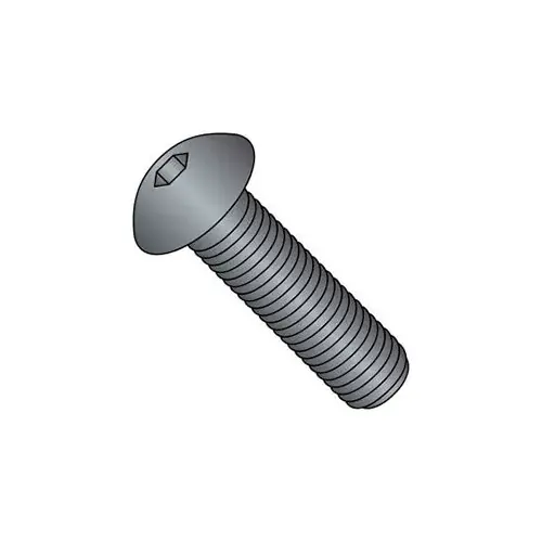 M6 x 1.0 x 12mm Button Socket Cap Screw - Steel - Black Oxide - DIN 125B - Class 10.9 - Pkg of 100 Hassle-Free Returns