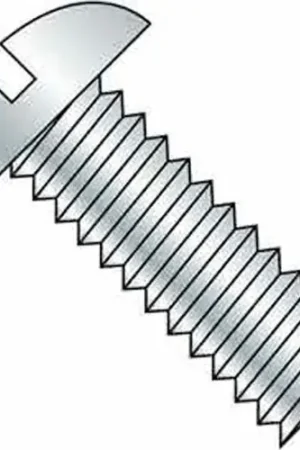 Authentic 10-32 x 1-1/4" Machine Screw - Round Head - Slotted - Steel - Zinc CR+3 - FT, Pack of 100