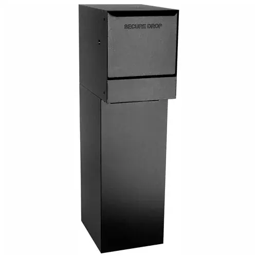dVault Thru-Wall Package Drop Vault Plus DVWM0062SA w/Bottom Hold Rear Access - Black Express Delivery