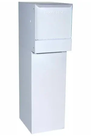 Fan Favorite dVault Thru-Wall Package Drop Vault Plus DVWM0062SA w/Bottom Hold Rear Access - White