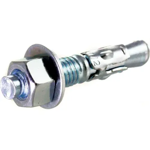 Final Sale Commercial Wedge Anchor - 1/2-13 x 4-1/4" - Steel - Zinc , Pack of 25