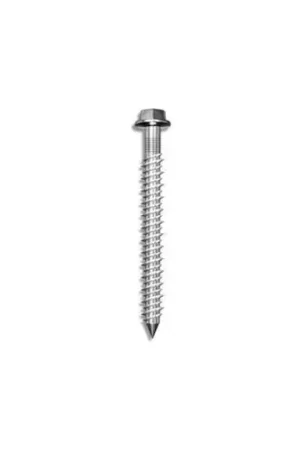 Tapking Concrete Screw Anchor - 1/4" x 2-1/4" - Slotted Ind. Hex Washer Head - Steel, Pack of 100 Trusted Brand