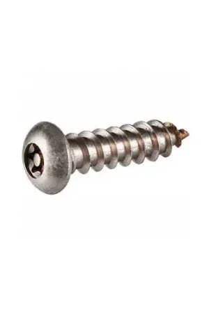 Seasonal Sale 8AB x 1-1/2" Security Sheet Metal Screw - Button Torx Head - 302HQ Stainless Steel - USA - 100 Pk
