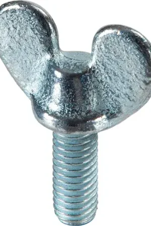 1/4-20 x 1/2" Wing Screw - 1-1/4" Head Width - Malleable Iron - Zinc - USA - Pkg of 25 Professional Grade