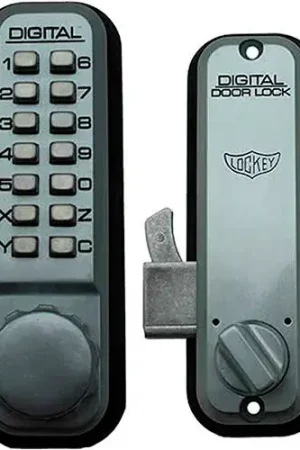 Lockey Digital Door Lock 2500 Mechanical Keyless Hook Bolt, Satin Chrome Popular