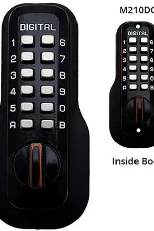 Premium Lockey Digital Door Lock M210 Mechanical Keyless Deadbolt Double Combination, Oil Rubbed Bronze