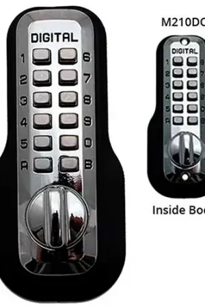 Order Now Lockey Digital Door Lock M210 Mechanical Keyless Deadbolt Double Combination, Bright Chrome