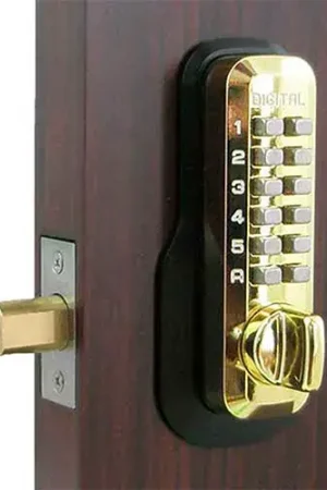Best Seller Lockey Digital Door Lock M210 Mechanical Keyless Deadbolt, Bright Brass