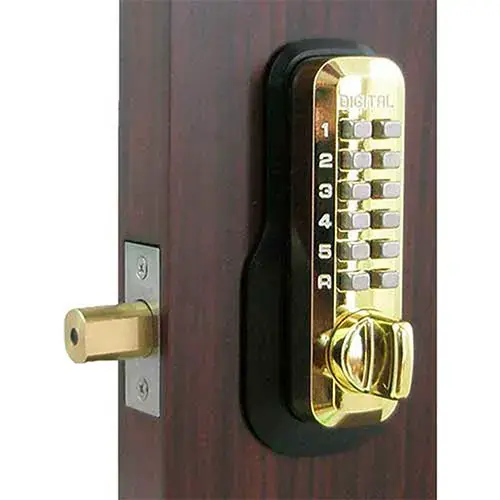 Best Seller Lockey Digital Door Lock M210 Mechanical Keyless Deadbolt, Bright Brass
