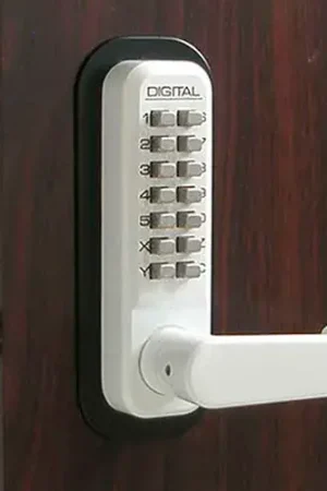 Lockey Digital Door Lock 2835 Lever Handle, White Cheap