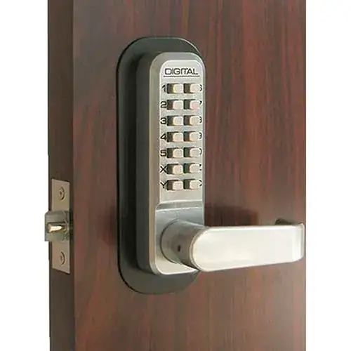 Lockey Digital Door Lock 2835 Lever Handle, Satin Chrome Premium