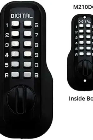 Top Rated Lockey Digital Door Lock M210 Mechanical Keyless Deadbolt Double Combination, Jet Black