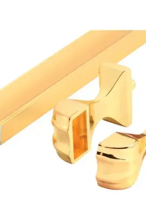 Get Yours Prime-Line M 6094 Shower Door Towel Bar and Bracket Set, Brass