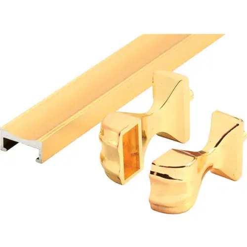 Get Yours Prime-Line M 6094 Shower Door Towel Bar and Bracket Set, Brass