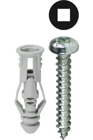 L.H.Dottie® Triple Grip Anchor Kit w/ Square Pan Head Screw, 8, 201 Pieces Fan Favorite