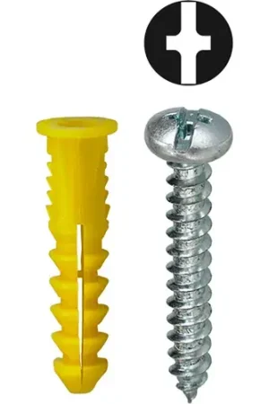 L.H.Dottie® Ribbed Conical Anchor Kit w/ Combo Pan Head Screw, 10, Tuff Pack, 201 Pieces Sale