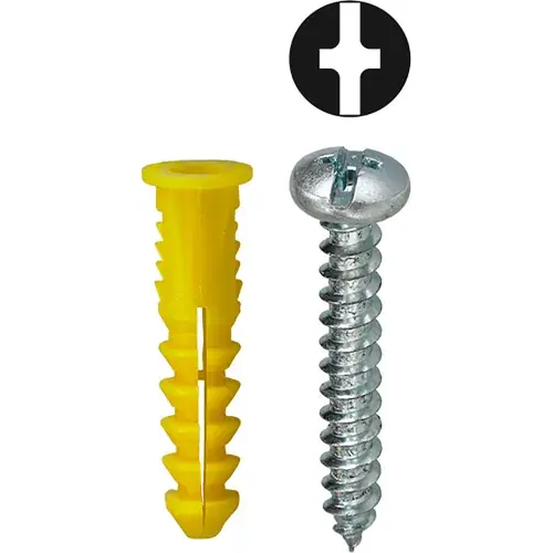 L.H.Dottie® Ribbed Conical Anchor Kit w/ Combo Pan Head Screw, 10, Tuff Pack, 201 Pieces Sale