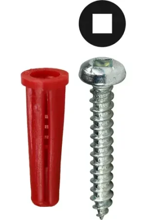 Cheap L.H.Dottie® Conical Anchor Kit w/ Square Pan Head Screw, 8, Tuff Pack, 201 Pieces