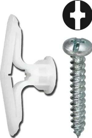 Deal L.H.Dottie® Nylon Toggle Anchor Kit w/ Combo Pan Head Screw, 8, Tuff Pack, 25 Pieces