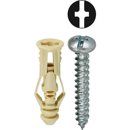 L.H.Dottie® Triple Grip Anchor Kit w/ Combo Pan Head Screw, 6, Tuff Pack, 201 Pieces Order Now