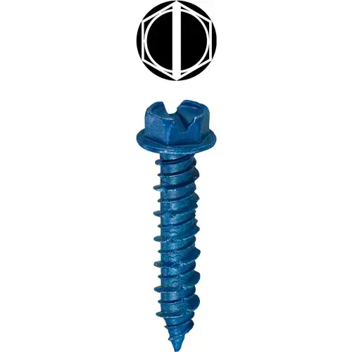 L.H.Dottie® Concrete Screw Anchor, Slotted Hex Washer Head, 3/16" x 2-3/4", 100 Pack Secure Checkout
