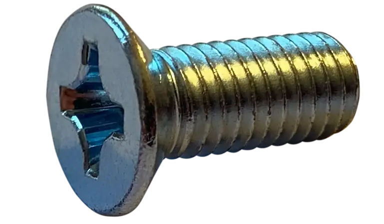 Crafted M4-0.7 X 60mm Machine Screws Flat Head Phillips Drive Steel Zinc Plated (1000/Pkg.)