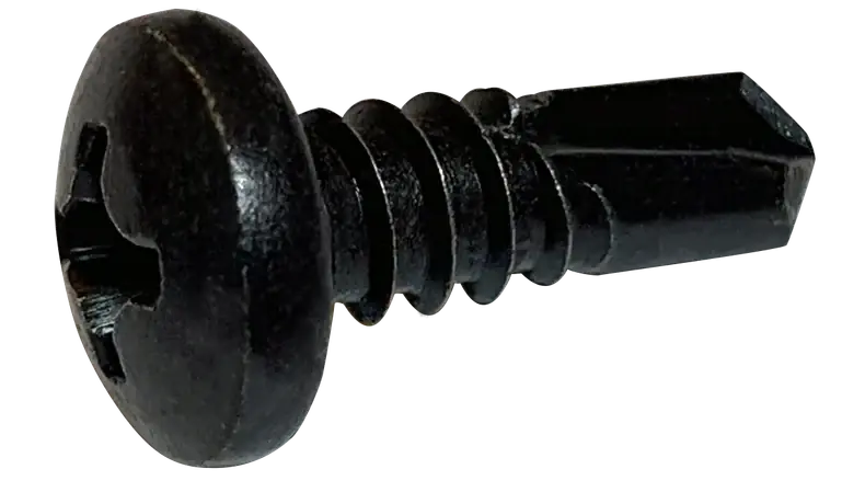 8-18 X 1-1/2" Self-Drilling Screws Pan Head Phillips Drive Point Type 3 Steel Black Oxide (4000/Pkg.) Next Day Delivery