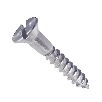 In Demand 8 X 2" Wood Screws Slotted Drive Flat Head 18/8 Stainless Steel (100 / Pkg.)