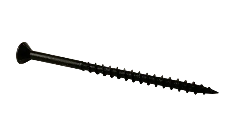 9 X 2-1/2" Wood Screws Deep Thread Square Drive Flat Head 2/3 Threaded Steel Black Oxide (1000 / Pkg.) One Day Deal