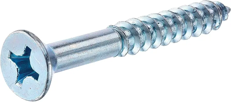 4 X 7/8" Wood Screws Phillips Drive Flat Head Steel Zinc Plated (10000 / Pkg.) Free Returns
